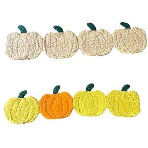 Quilted Four Pumpkin Table Runner Double Sided Fall Decor Thanksgiving
